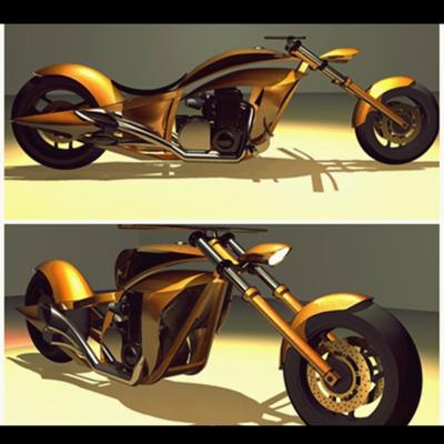 Kawasaki Chopper 3D Construction 