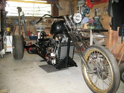 Black custom trike