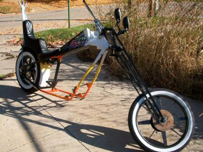 Old school online chopper bike