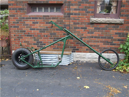 green chopper bike