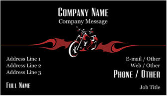motorcycle business cards