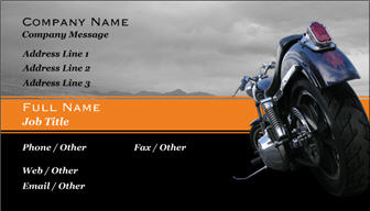 motorcycle business card