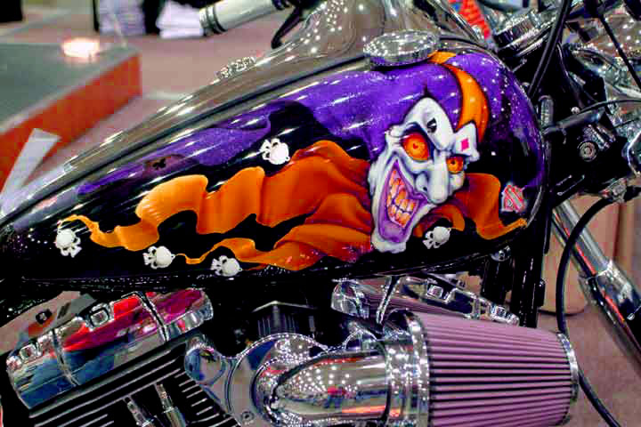 custom motorcycle paint job