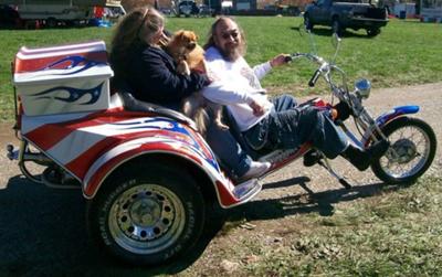 The trike was only fit to polish and run in fields at shows after the crash, worked hard to get it safe for the road.