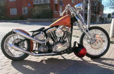 old school custom chopper picture