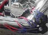 custom exhaust metal flames